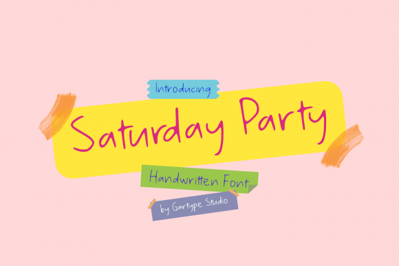 Saturday Party Font Poster 1