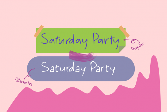 Saturday Party Font Poster 3