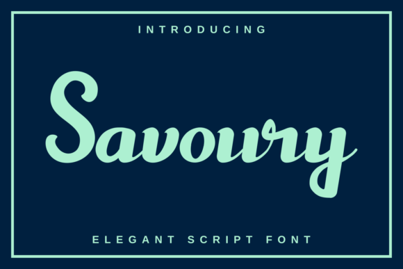 Savoury Font Poster 1