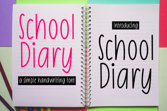 School Diary Font Poster 1