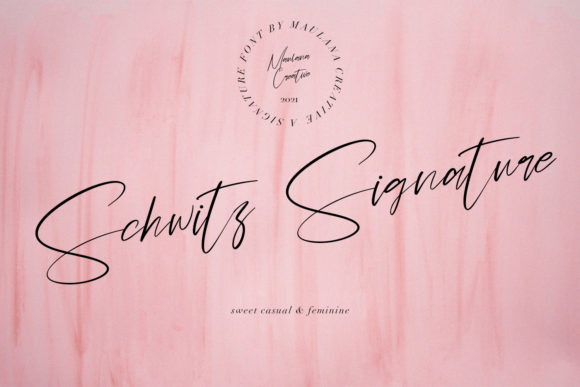 Schwitz Signature Font Poster 1