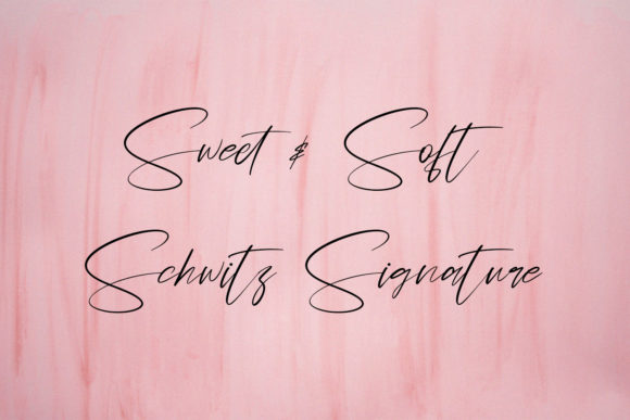 Schwitz Signature Font Poster 13