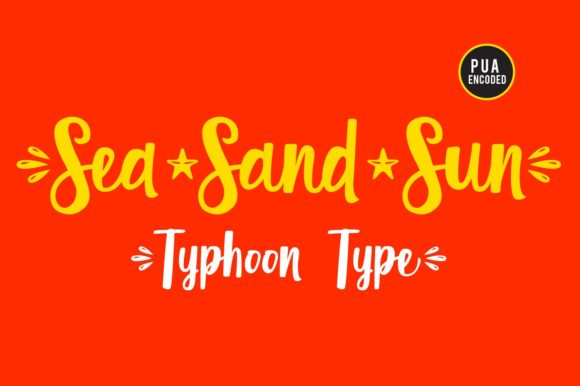 Sea Sand Sun Font Poster 1