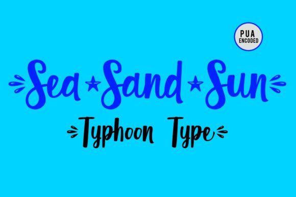 Sea Sand Sun Font Poster 2