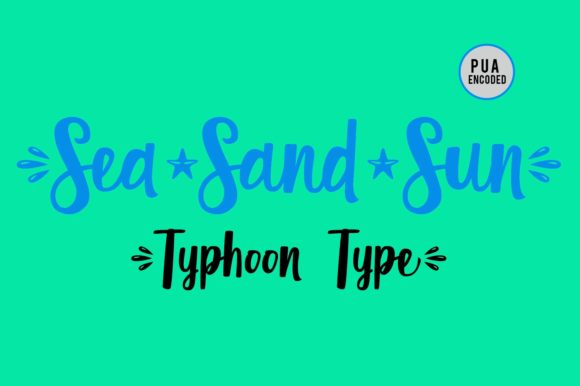 Sea Sand Sun Font Poster 3