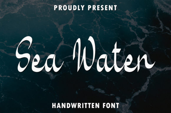 Sea Water Font Poster 1