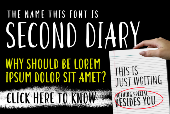 Second Diary Font Second Diary Font Poster 1