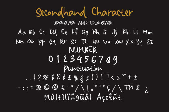 Secondhand Font Poster 2
