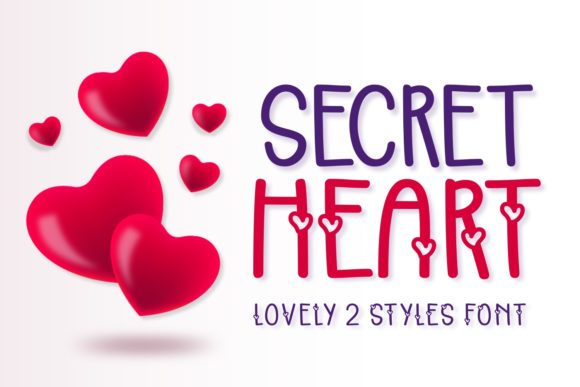 Secret Heart Font Poster 1