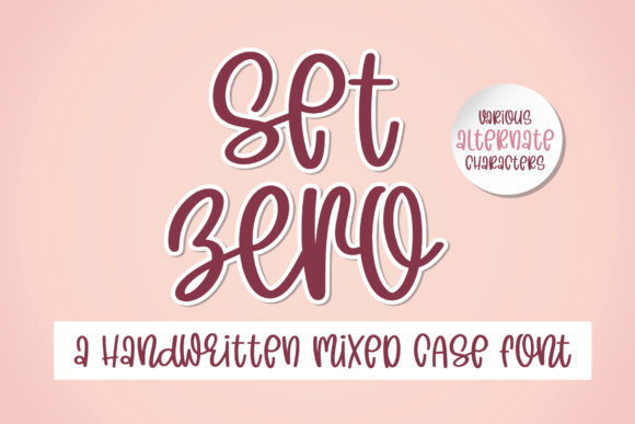 Set Zero Font