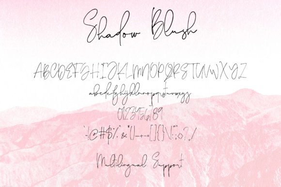 Shadow Blush Font Poster 6