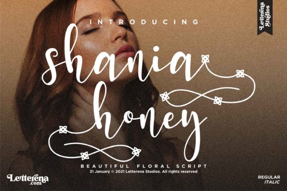 Shania Honey Font Poster 1