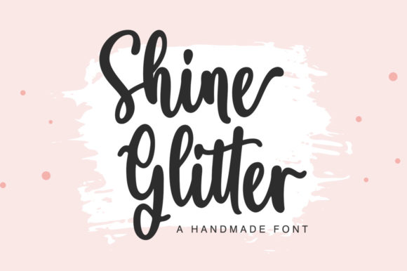 Shine Glitter Font Poster 1