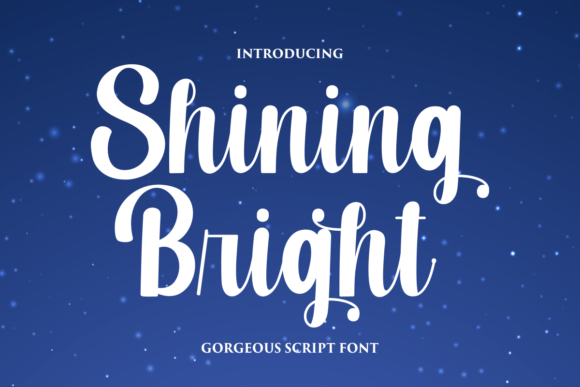 Shining Bright Font Poster 1