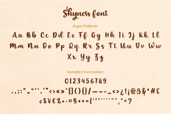 Shyness Font Poster 9
