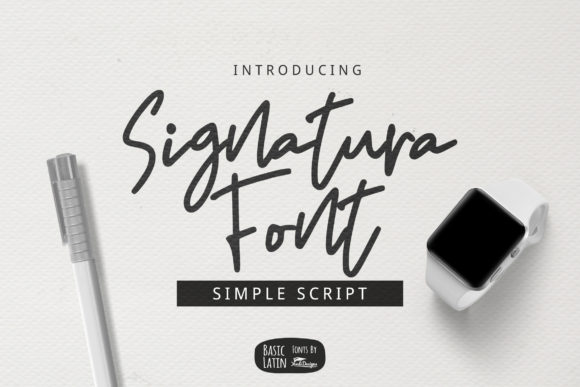 Signatura Script Font Poster 1