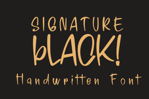 Signature Black Font Poster 1