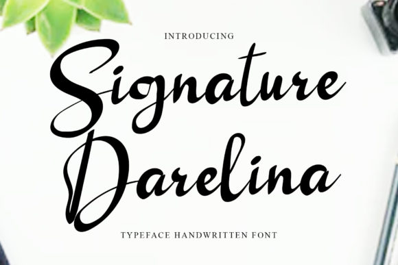 Signature Darelina Font Poster 1