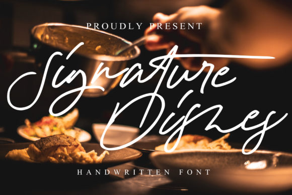 Signature Dishes Font Poster 1