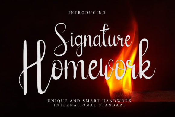 Signature Homework Font
