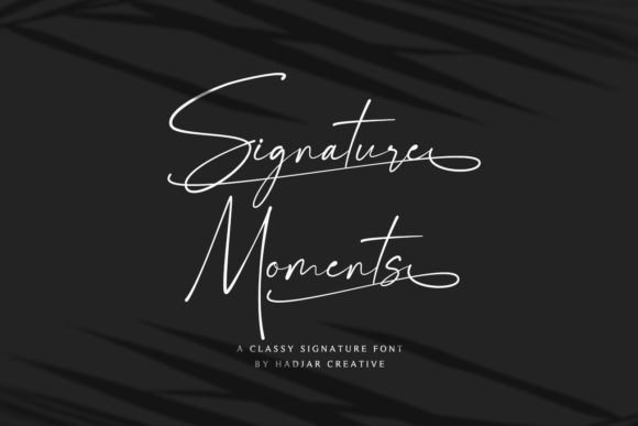 Signature Moments Font Poster 1