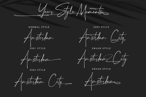 Signature Moments Font Poster 2