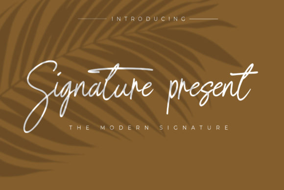 Signature Present Font Poster 1