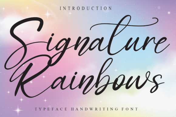 Signature Rainbows Font Poster 1