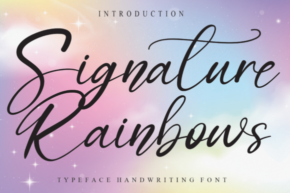Signature Rainbows Font Signature Rainbows Font Poster 1