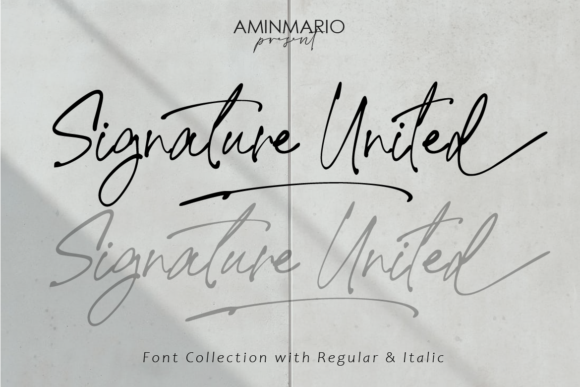Signature United Font Poster 1