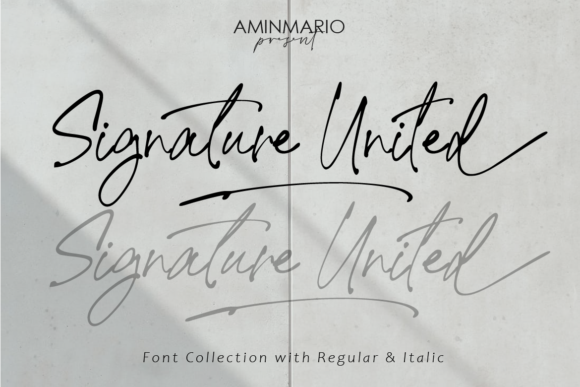 Signature United Font Signature United Font Poster 1