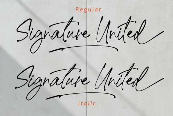 Signature United Font Poster 6
