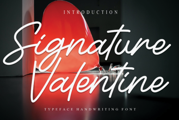 Signature Valentine Font Poster 1