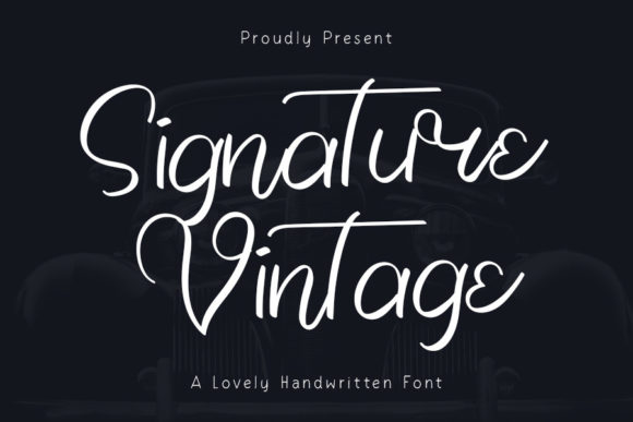 Signature Vintage Font Poster 1