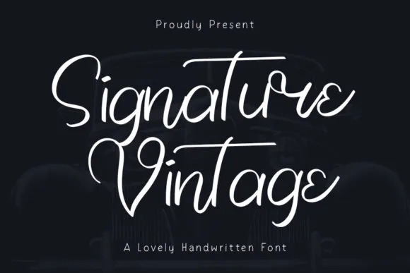Signature Vintage Font Signature Vintage Font Poster 1