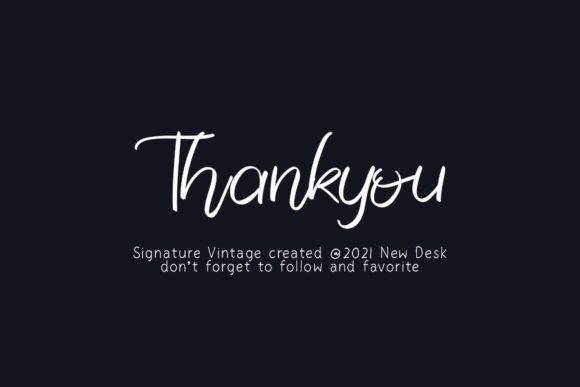Signature Vintage Font Poster 5