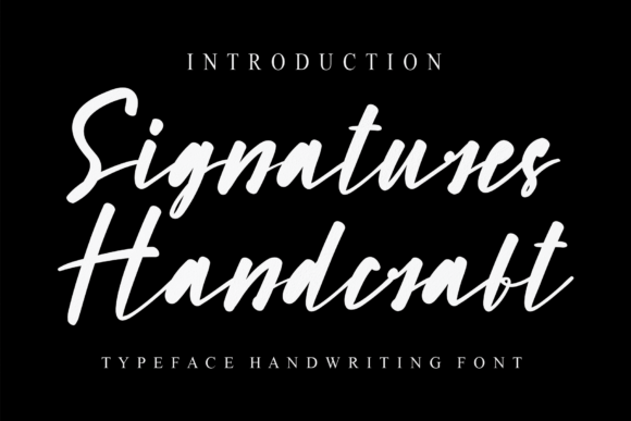 Signatures Handcraft Font Poster 1