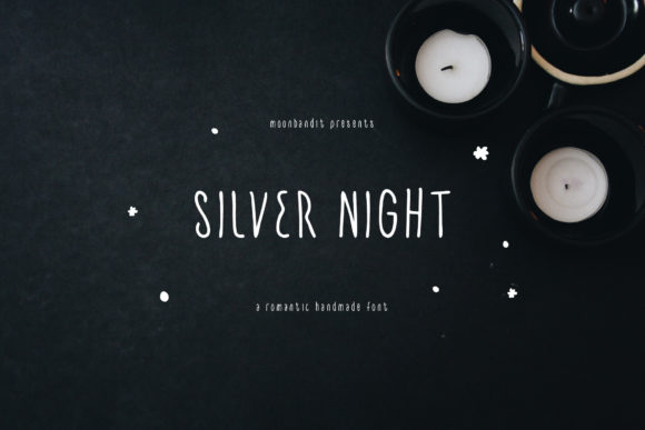 Silver Night Font Poster 1
