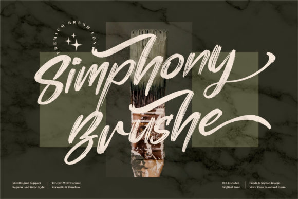 Simphony Brushe Font Poster 1