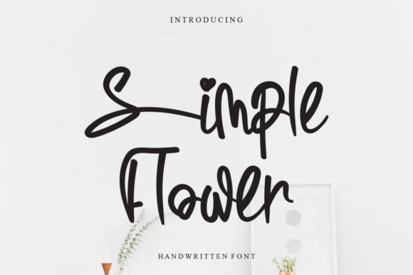 Simple Flower Font Poster 1