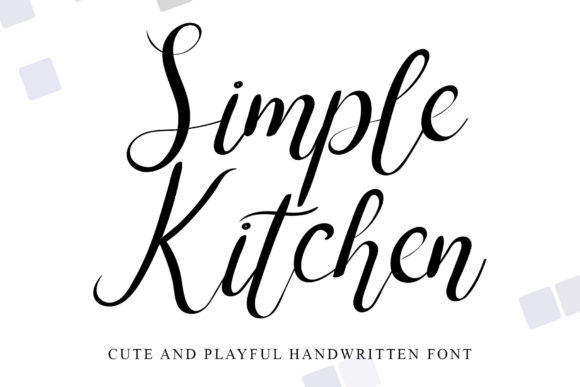 Simple Kitchen Font Poster 1