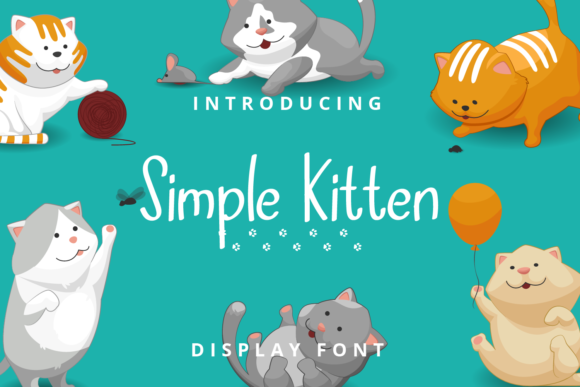 Simple Kitten Font Poster 1