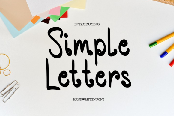 Simple Letters Font Poster 1