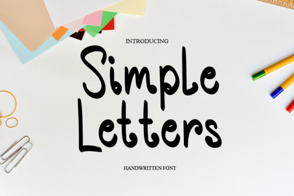 Simple Letters Font Simple Letters Font Poster 1