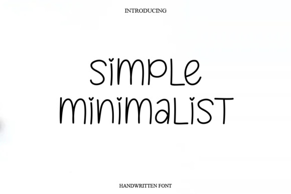 Simple Minimalist Font