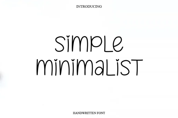 Simple Minimalist Font Simple Minimalist Font Poster 1