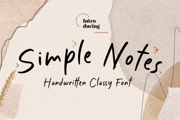 Simple Notes Font Poster 1