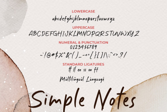 Simple Notes Font Poster 2