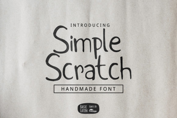 Simple Scratch Font Poster 1