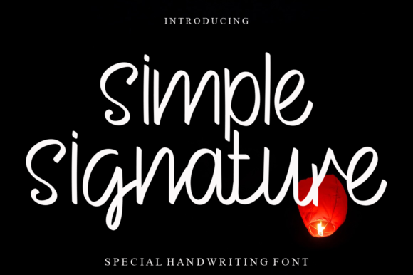 Simple Signature Font